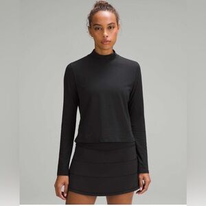 NWT Lululemon Classic-Fit Cotton-Blend Mockneck Long-Sleeve Shirt (Size 6)